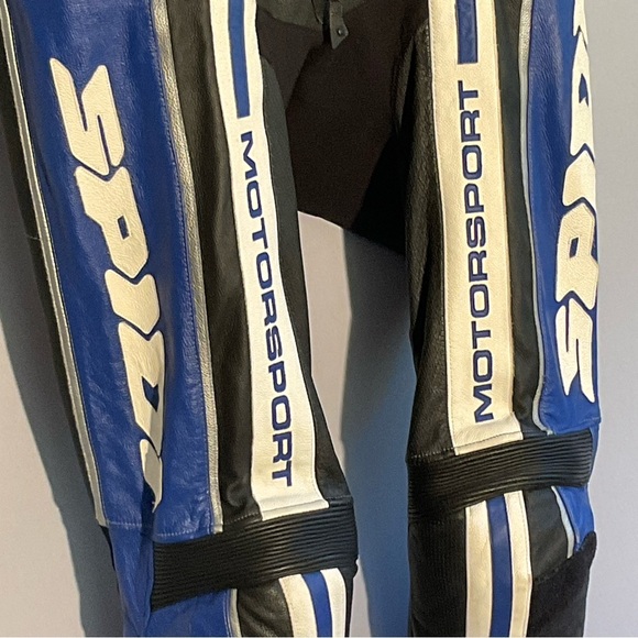 Spidi Men’s 54 Hydroback Black, White, Blue Fully Armored Ventilated Racing Suit - Picture 3 of 16